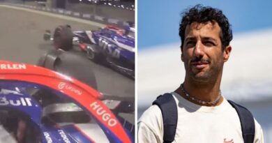 Daniel Ricciardo calls team-mate a ‘f****** helmet’ after strange post-race incident | F1 | Sport