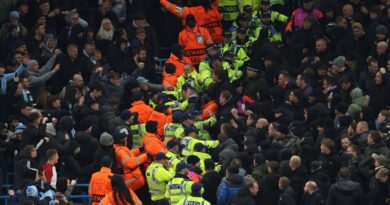 Man City and Feyenoord fans clash in chaotic tie as objects thrown | Football | Sport