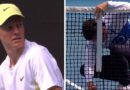 Jannik Sinner vs Holger Rune suspended as defending champion breaks the net | Tennis | Sport