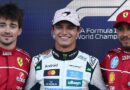 Lando Norris fires dig at Ferrari while sat between Lewis Hamilton and Charles Leclerc | F1 | Sport