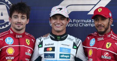 Lando Norris fires dig at Ferrari while sat between Lewis Hamilton and Charles Leclerc | F1 | Sport
