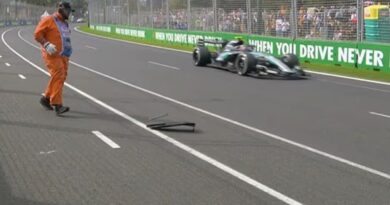 Terrifying moment F1 officials walk onto track during race | F1 | Sport