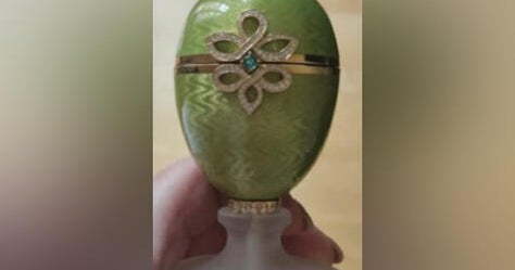 A man stole a handbag outside a London pub. Inside was a Faberge egg and watch worth nearly $3 million. A man stole a handbag outside a London pub. Inside was a Faberge egg and watch worth nearly $3 million.