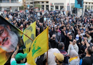 Hezbollah supporters protest against Lebanese negotiations with negotiations