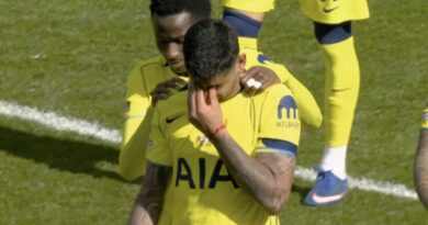 Cristian Romero leaves pitch in tears as Tottenham clash suspended | Football | Sport