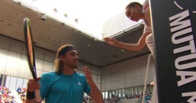 Stefanos Tsitsipas angrily confronts umpire at Madrid Open after being hit with penalty | Tennis | Sport