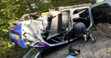 Jos Verstappen caught up in horror rally crash as car smashes tree | F1 | Sport