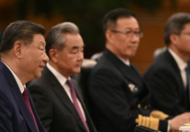 Chinese President Xi Jinping gives opening remarks at bilateral talks