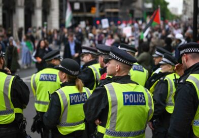 London police out in force to deal with rival rallies and a soccer final