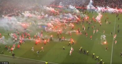 Top-flight match abandoned as fans storm pitch with team seconds from title | Football | Sport