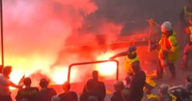 Fire erupts at major 50,000-capacity football stadium as fans evacuated | Football | Sport