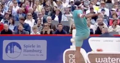Fuming tennis star kicks racket into crowd and risks disqualification | Tennis | Sport