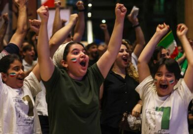 Fans cheer on Iran from Tehran during the World Cup
