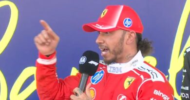 Lewis Hamilton fights emotions in first words after maiden Ferrari win | F1 | Sport