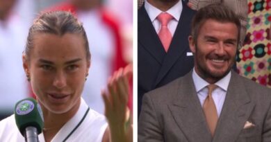 Aryna Sabalenka stops Wimbledon speech for 7-word David Beckham comment | Tennis | Sport