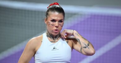 Wimbledon star who went viral for unusual face tattoos loses 6-0 6-0 in 40 minutes | Tennis | Sport