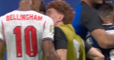 Jude Bellingham caught ‘slapping’ Argentina star after loss as players clash | Football | Sport