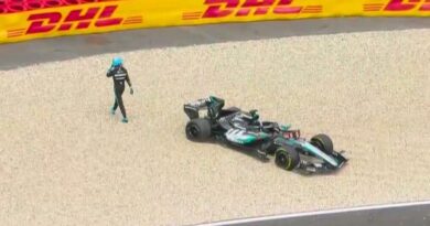 Lewis Hamilton takes George Russell out in first lap Belgian GP chaos | F1 | Sport