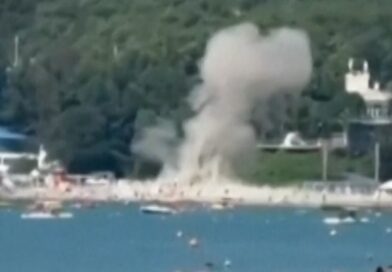 Russia says a Ukrainian drone struck a busy beach, killing at least 7 people
