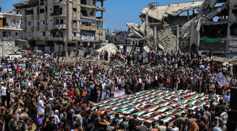 Gaza holds mass funeral for 112 people in extended family recovered from wartime rubble