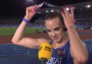 Keely Hodgkinson shows true feelings after defeat by taking off medal live on BBC