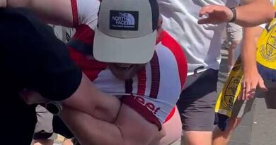 Football fans filmed fighting on street before Arsenal vs Man City Community Shield clash