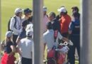 Ryder Cup hopeful and former caddie split up by security after heated bust-up