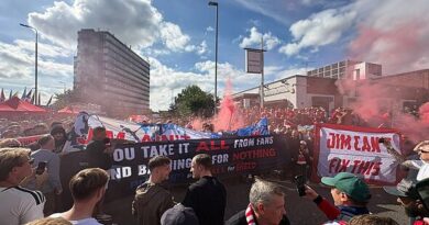 Huge Man Utd protest breaks out at Man City derby as Glazers and Ratcliffe targeted