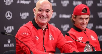 Andre Agassi holds foul-mouthed press conference and issues ban to Laver Cup star