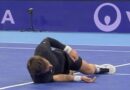 Tennis star tells umpire 'you're insane' after collapsing to ground and getting punished
